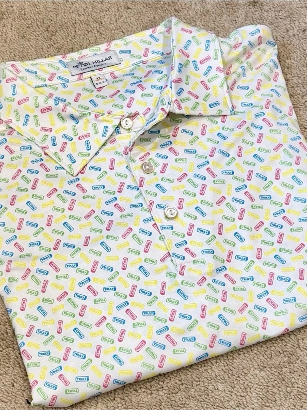 Peter Millar Summer Comfort Polo Shirt Men's XL White Performance Truly Golf